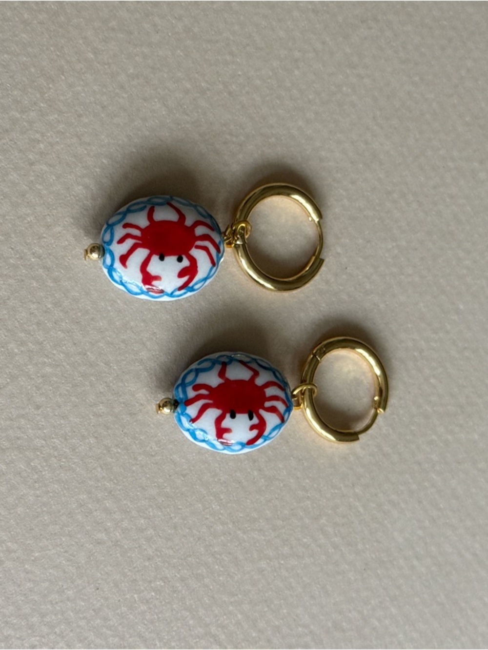 Crab hoop earrings N2016 - Picture 3 of 4